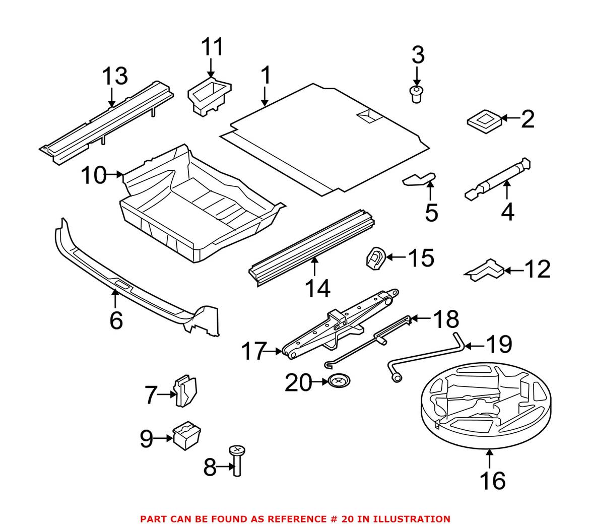 BMW Spare Tire Bracket 71151180625